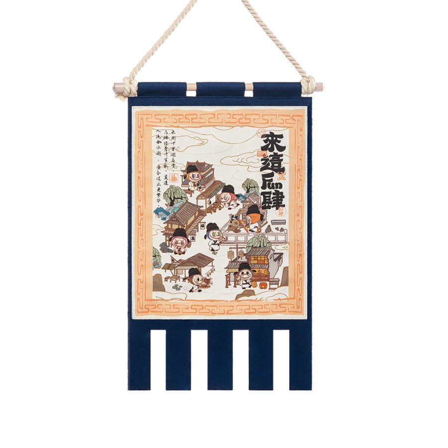 pop mart de monsters laten we samen plezier hebben serie badge vlag