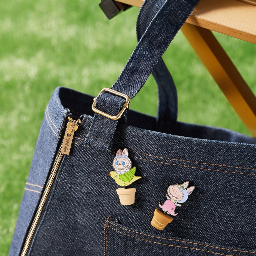 pop mart the monsters labubu fall in wild denim tote bagschort