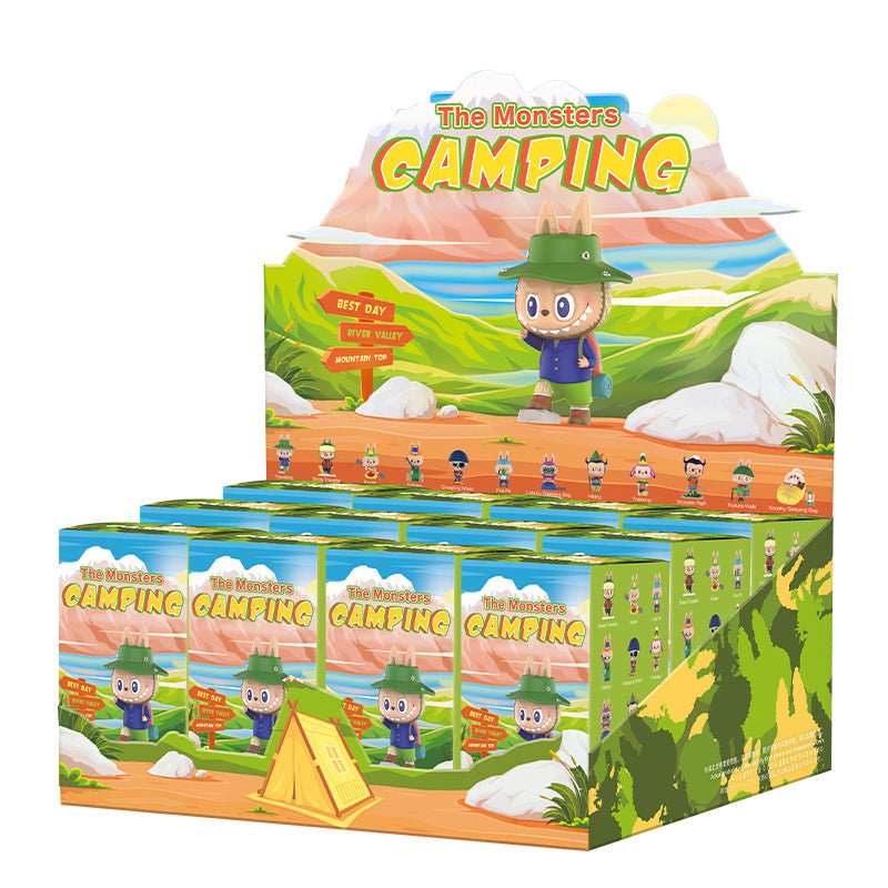 pop mart de monsters labubu camping serie blind box