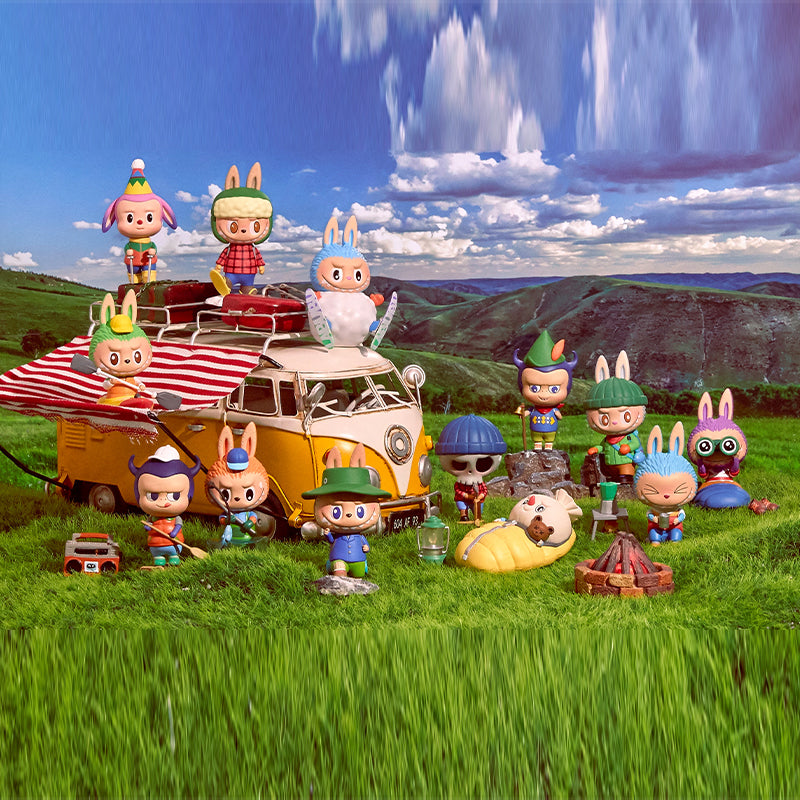pop mart de monsters labubu camping serie blind box
