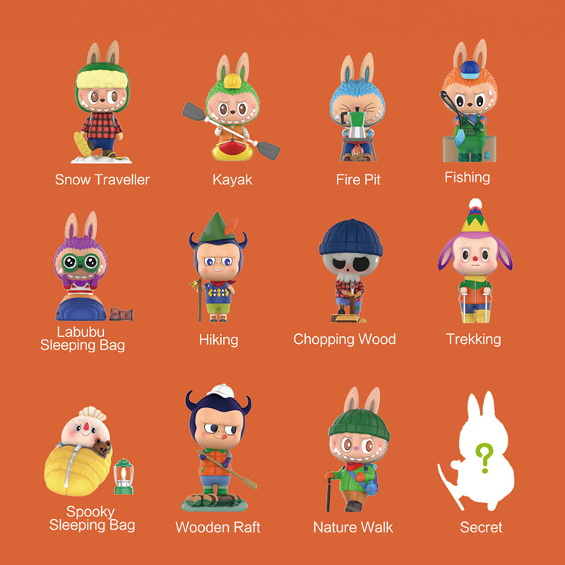 pop mart de monsters labubu camping serie blind box