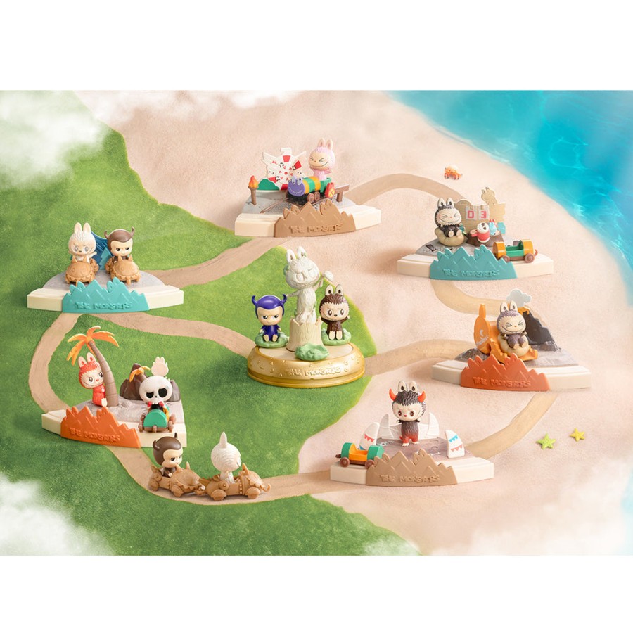 pop mart de monsters spelende spelletjes serie blind box scène set