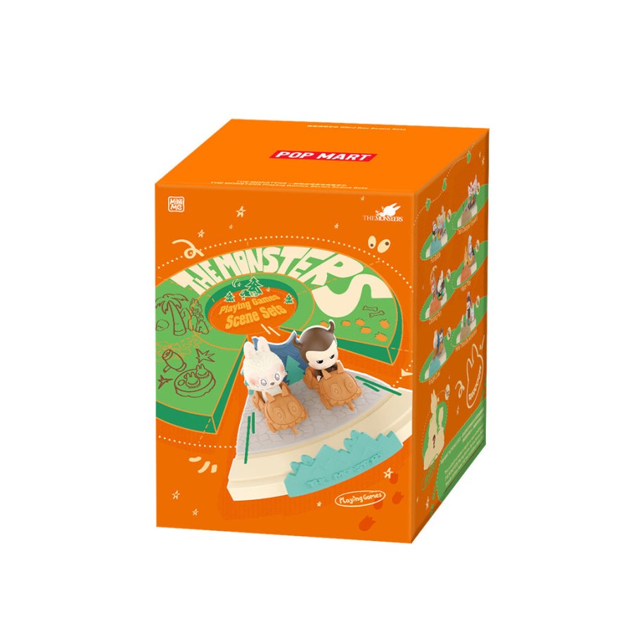 pop mart de monsters spelende spelletjes serie blind box scène set
