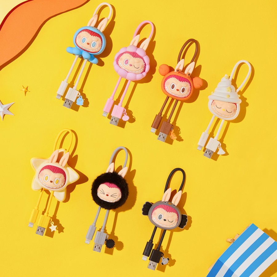 pop mart de monsters labubu drunk in sea serie telefoonkabel blind box