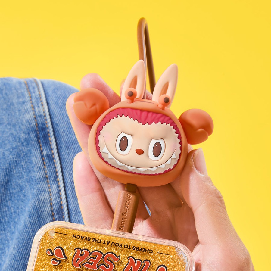 pop mart de monsters labubu drunk in sea serie telefoonkabel blind box