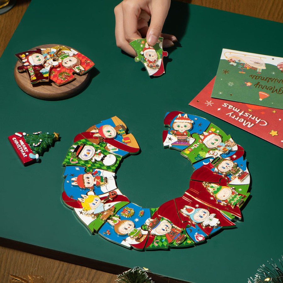 pop mart de monsters lets christmas serie puzzel koelkastmagneet blind box