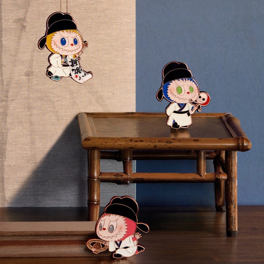 pop mart the monsters lets have fun together series emaille speldjekoelkastmagneet blind box