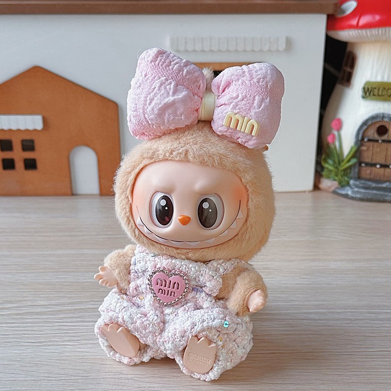 labubu have a seat doll overalls outfit