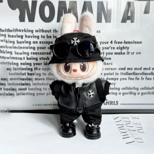 chrome hearts-outfit voor labubu