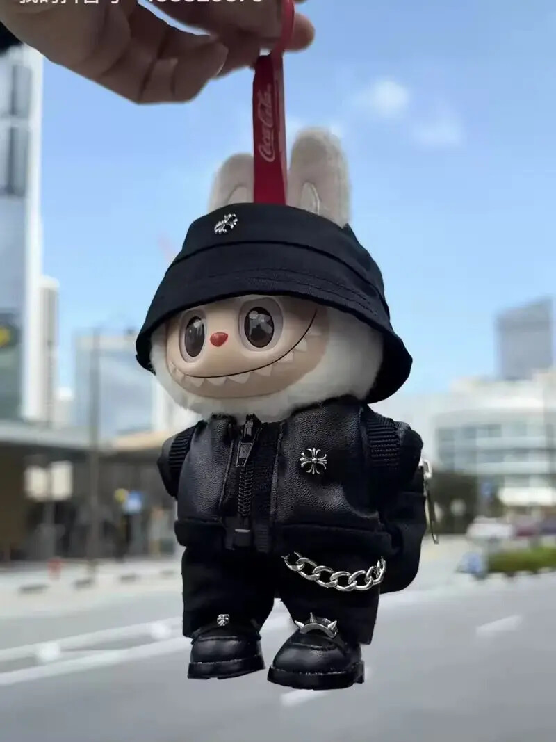 chrome hearts-outfit voor labubu