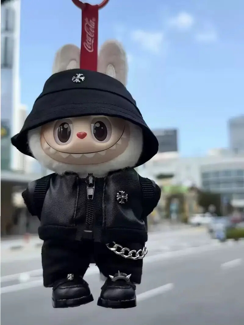 chrome hearts-outfit voor labubu