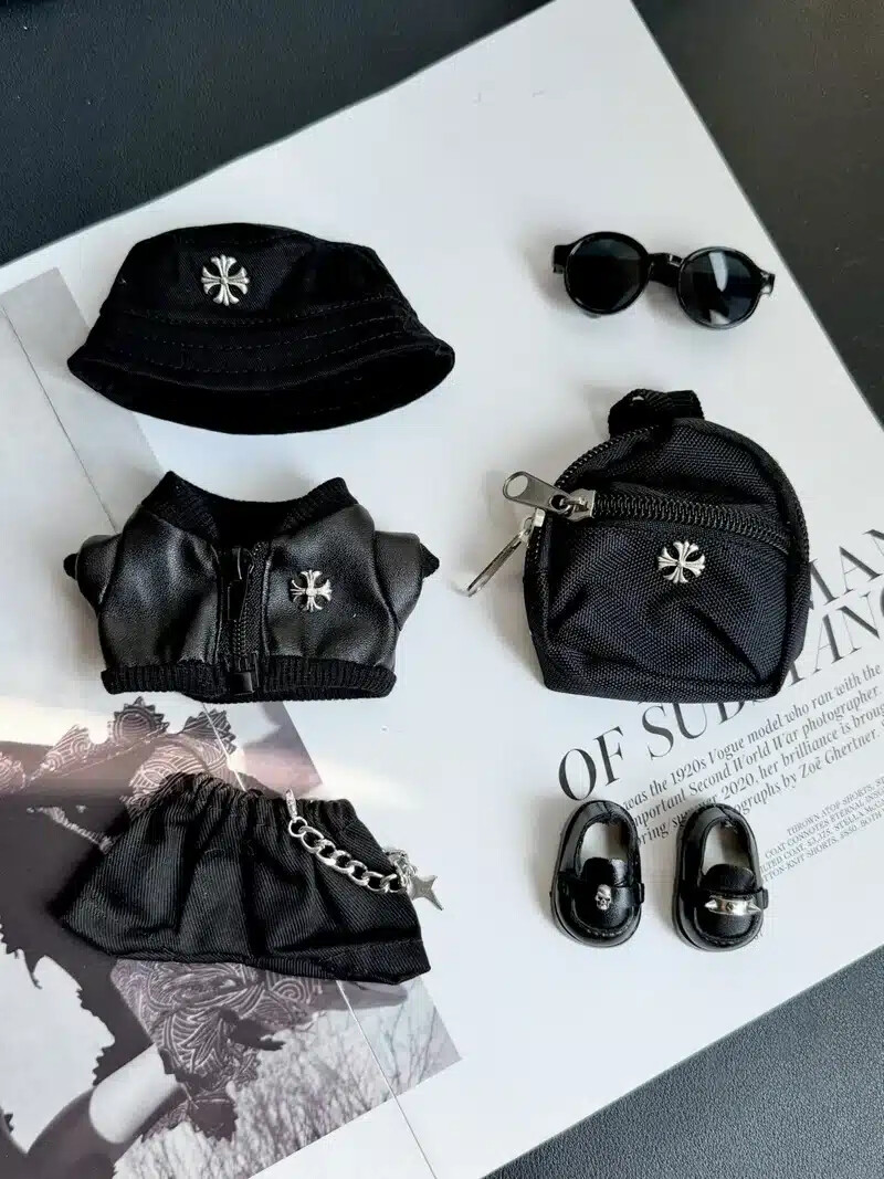 chrome hearts-outfit voor labubu