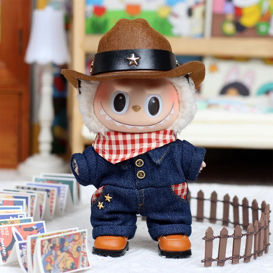 cowboy-outfit voor labubu