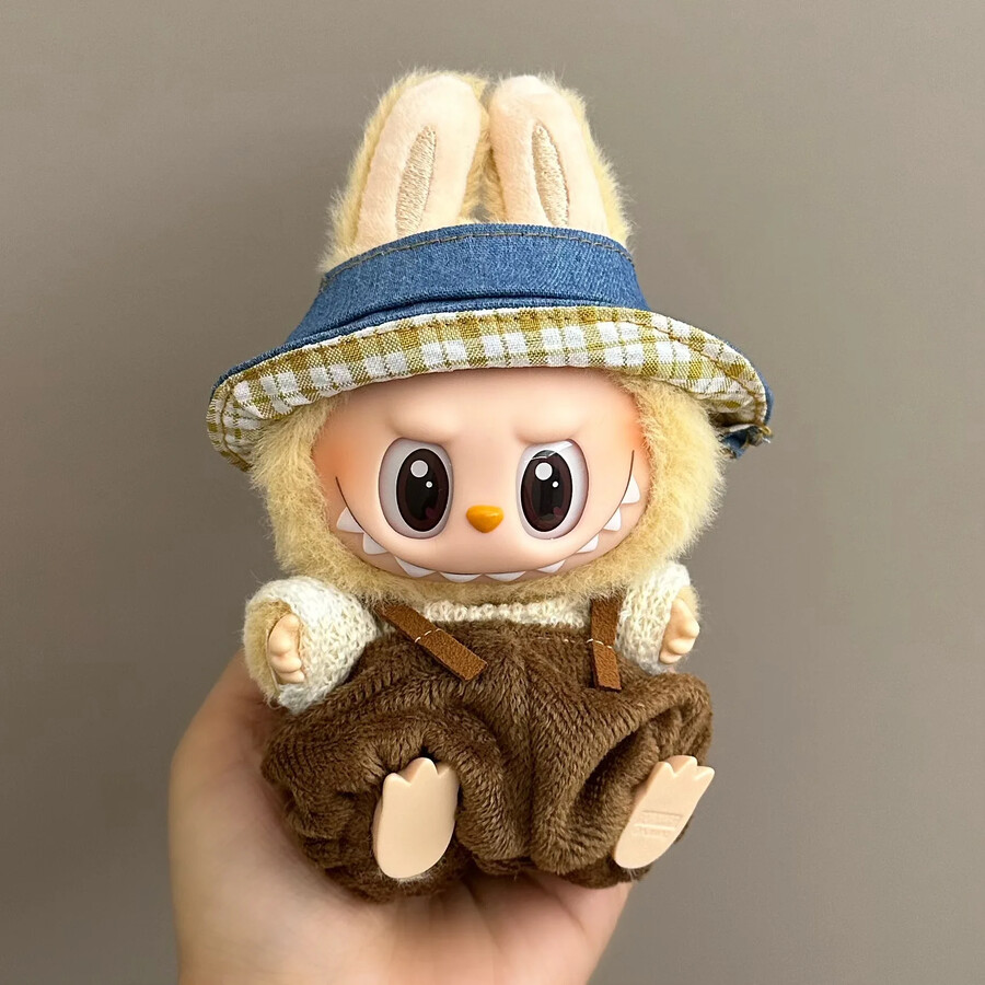 overalls bruin voor labubu monsters