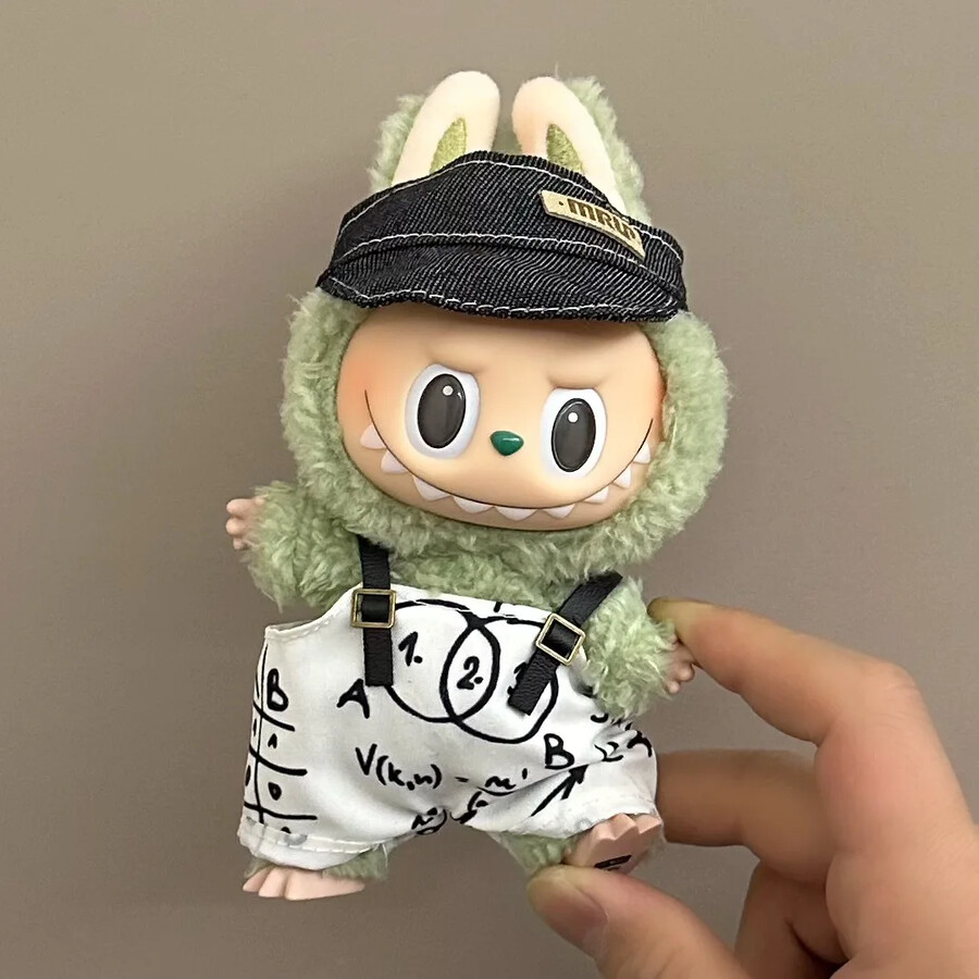 overalls wit voor labubu monsters