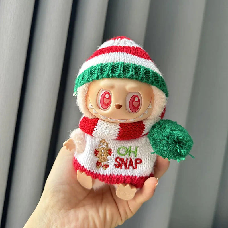 labubu kerstboom oh snap outfit inclusief muts