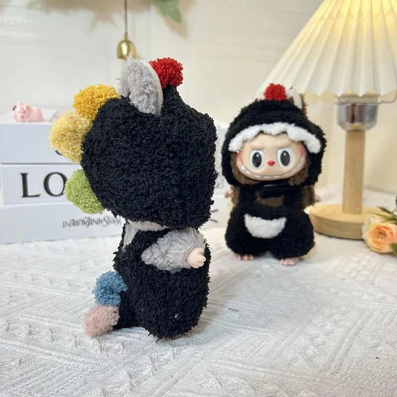 labubu pom pom dino outfit