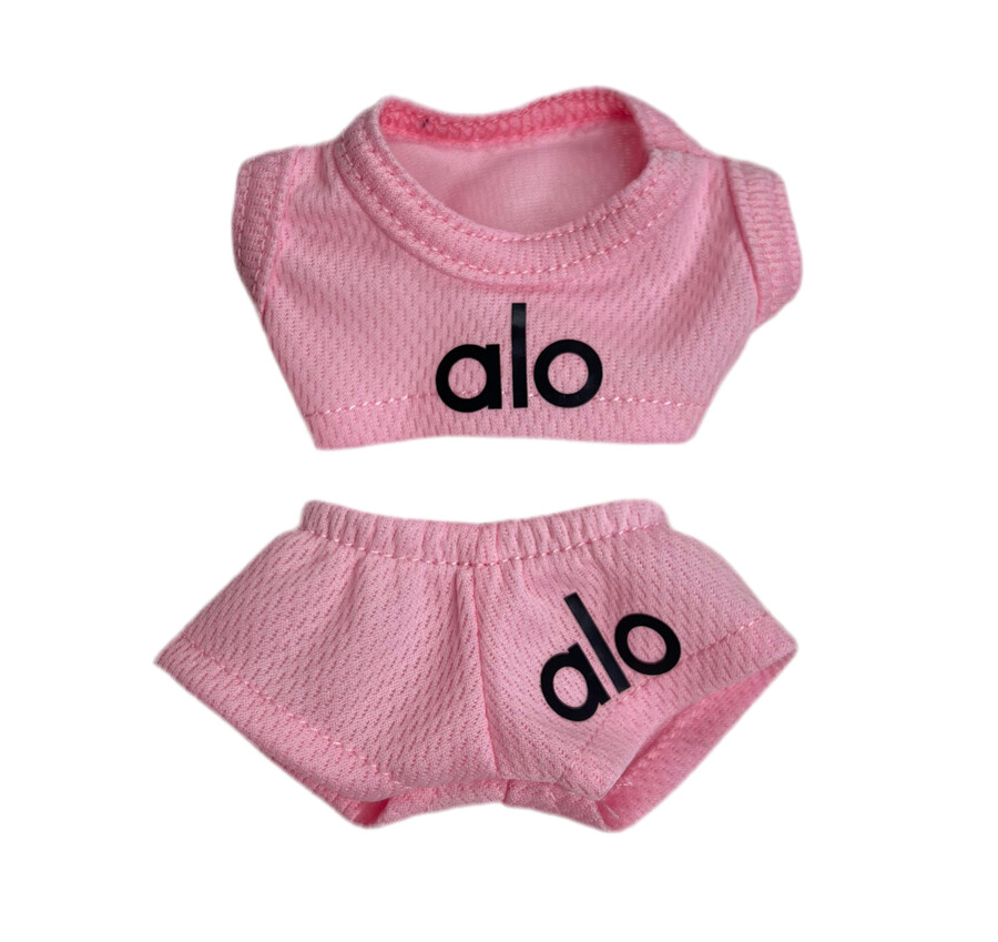 @lo roze jersey outfit 2-delige set