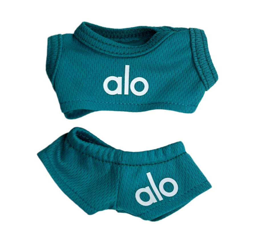 @lo turquoise jersey outfit 2-delige set