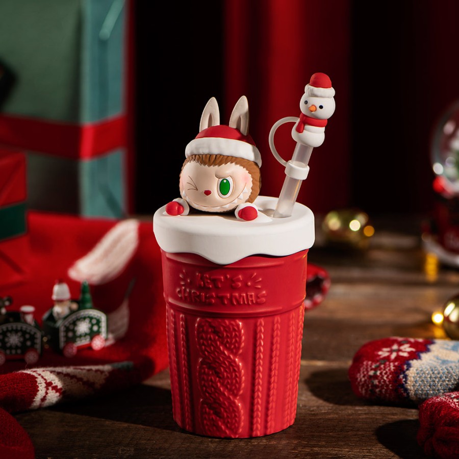 pop mart de monsters lets christmas serie rietjesbeker