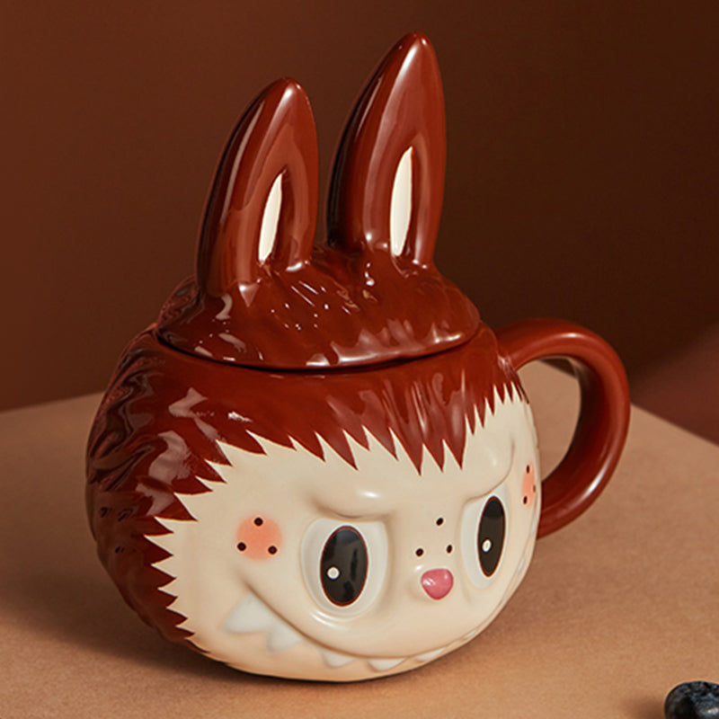 pop mart de monsters labubu mok met deksel