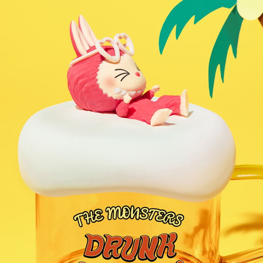 pop mart de monsters labubu drunk in sea serie glazen beker
