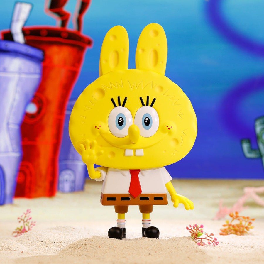 pop mart de monsters labubu x spongebob 200 figuur