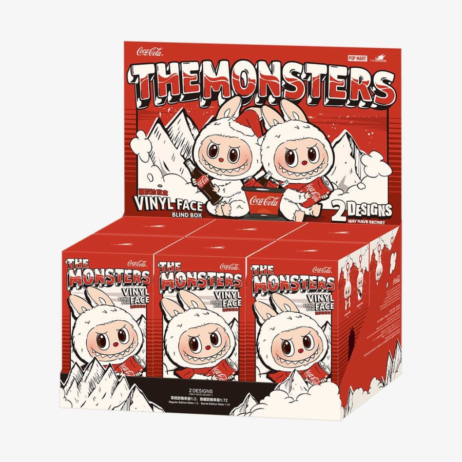 pop mart de monsters coca-cola serie vinyl gezicht pluche hanger blind box