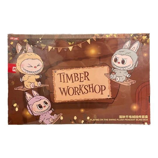 pop mart labubu the monsters timber workshop playing on the swing pendant pop land exclusive sealed case 6 blind boxes ppmt-2406-0018