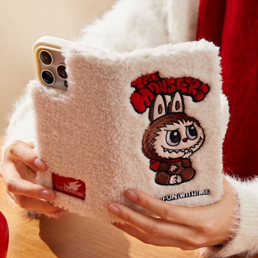 pop mart the monsters klassieke serie pluche flip iphone hoesje