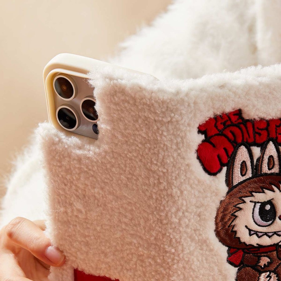 pop mart the monsters klassieke serie pluche flip iphone hoesje