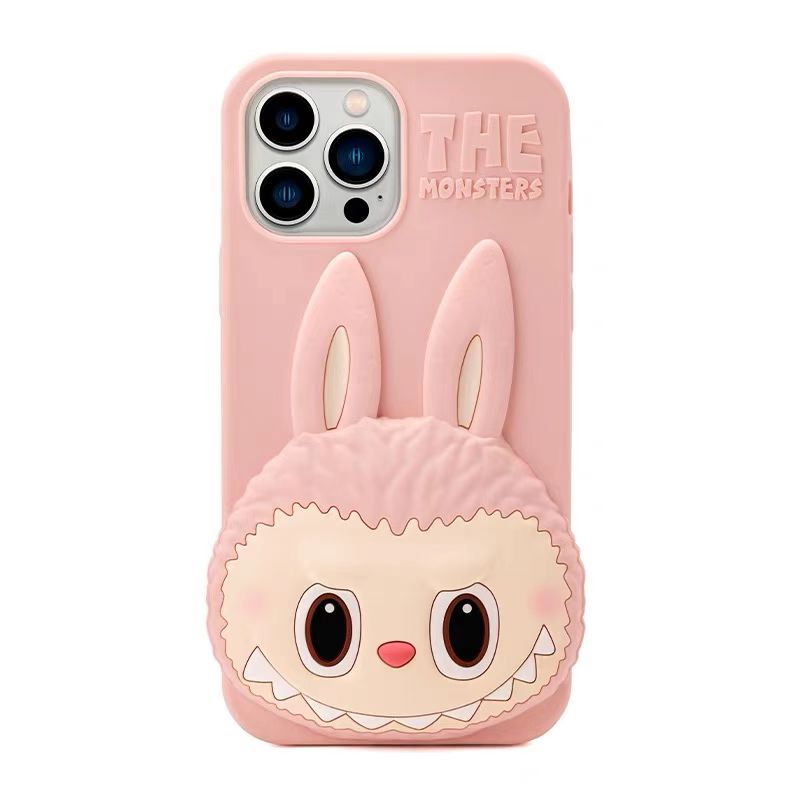 pop mart the monsters labubu iphone-hoesje - roze