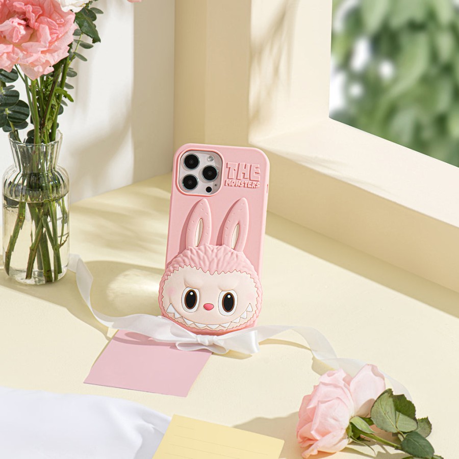 pop mart the monsters labubu iphone-hoesje - roze