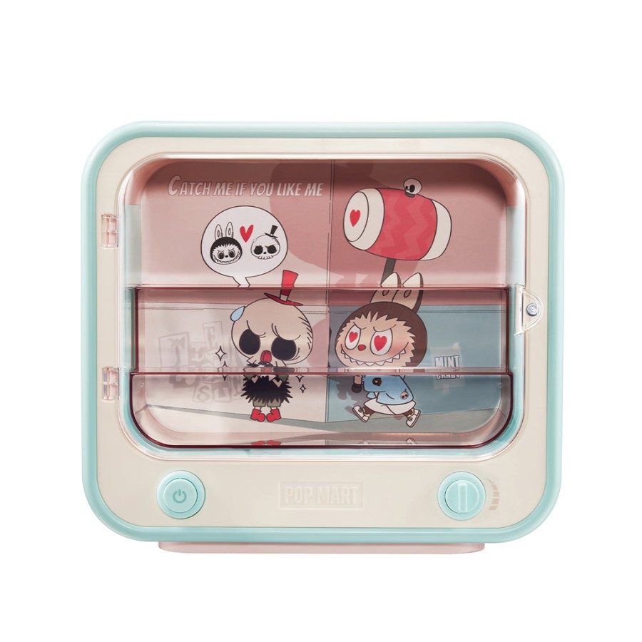 pop mart tv-set lichtgevende displaydoos - de monsters vangen me als je me leuk vindt.