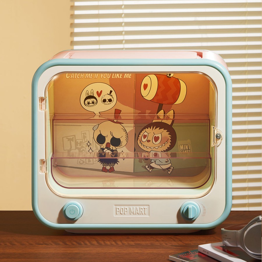 pop mart tv-set lichtgevende displaydoos - de monsters vangen me als je me leuk vindt.